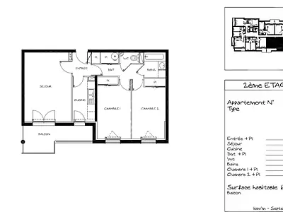 Appartement, 66,49 m²