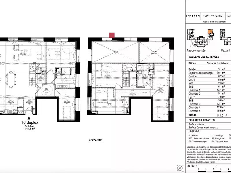 Appartement, 141,5 m²