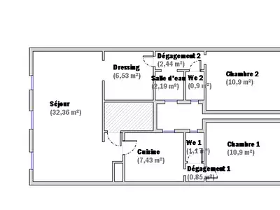 Appartement, 76 m²