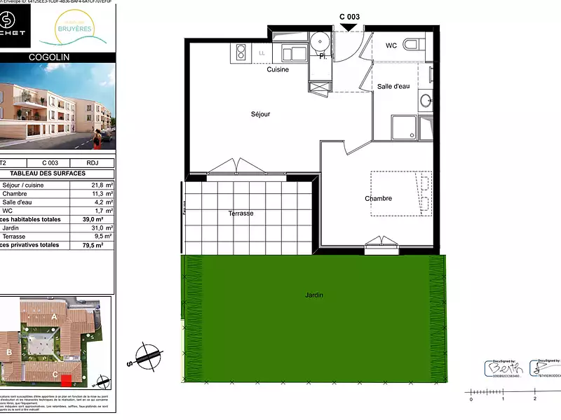 Appartement, 39 m²