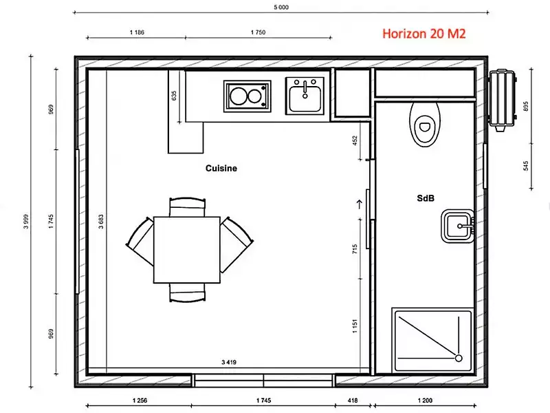 Maison, 15 m²