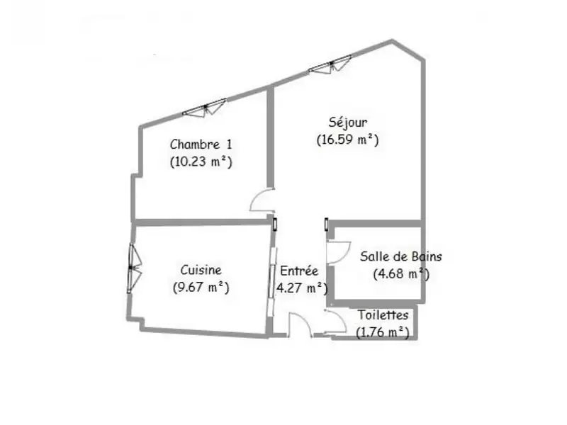 Appartement, 48 m²