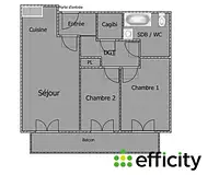 Appartement, 58 m²