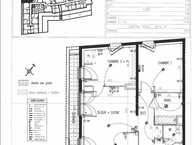Appartement, 64,12 m²