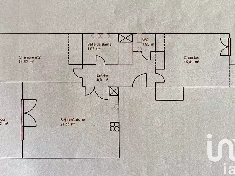 Appartement, 65 m²