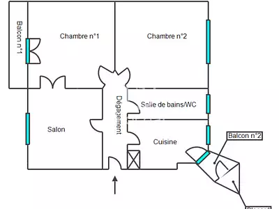 Appartement, 68,94 m²