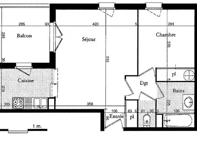 Appartement, 47 m²