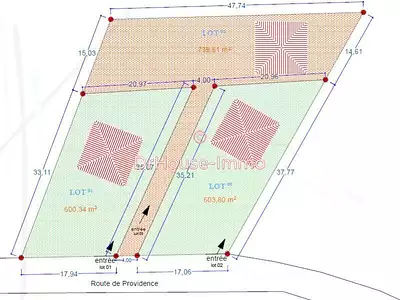 Terrain, 700 m²