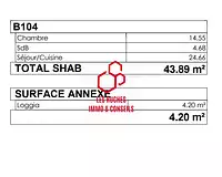 Appartement, 43,89 m²
