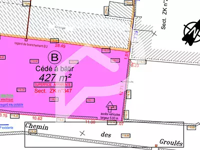 Terrain, 427 m²