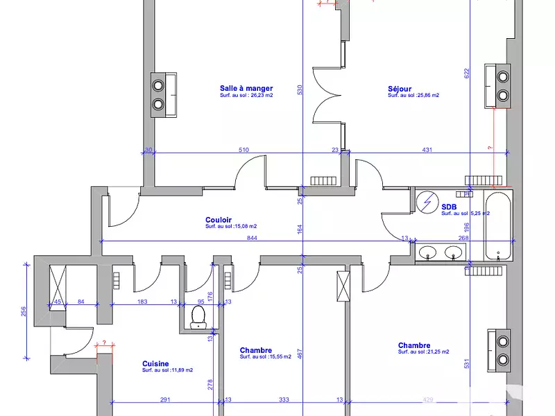 Appartement, 122 m²