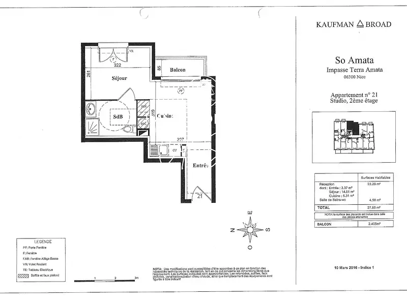 Appartement, 26,41 m²