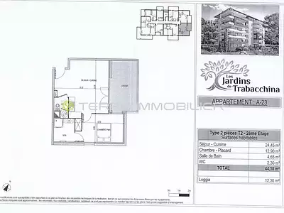 Appartement, 44,3 m²