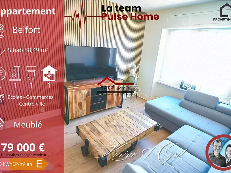 Appartement, 58,49 m²