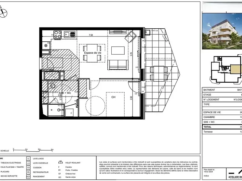 Appartement, 49,05 m²