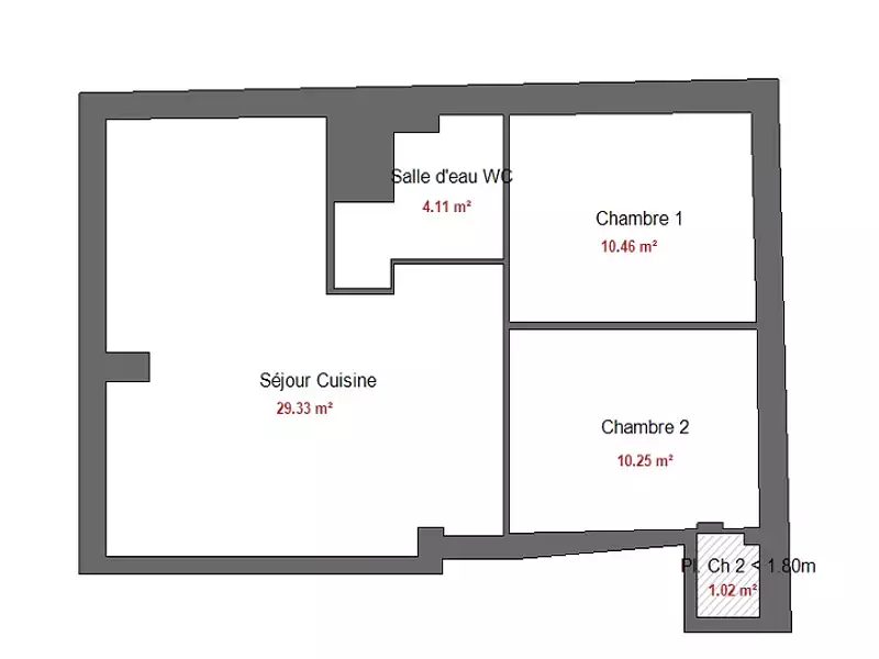 Appartement, 54,15 m²