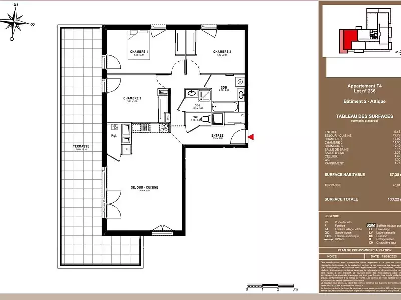 Appartement, 87,38 m²