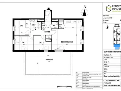 Appartement, 85,23 m²