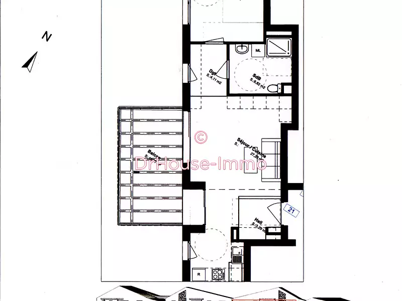Appartement, 54 m²