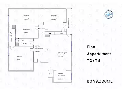 Appartement, 68 m²