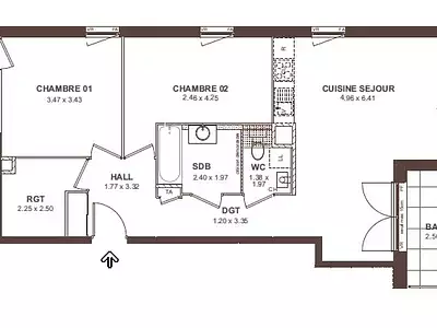 Appartement, 72,94 m²