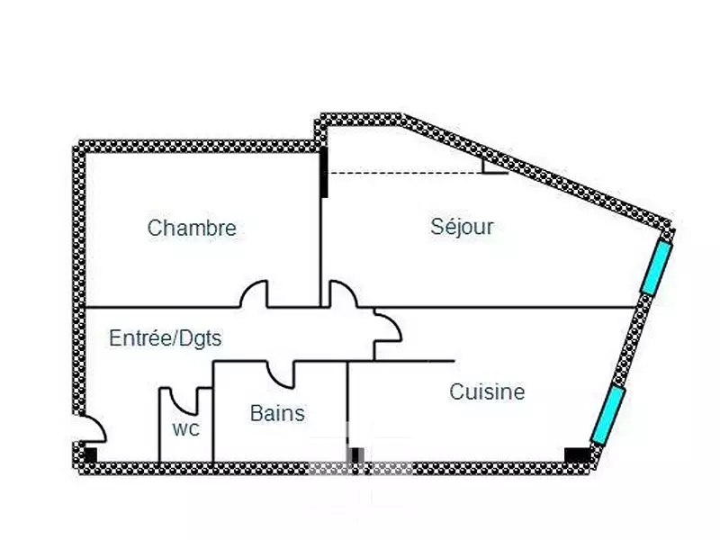Appartement, 60,44 m²