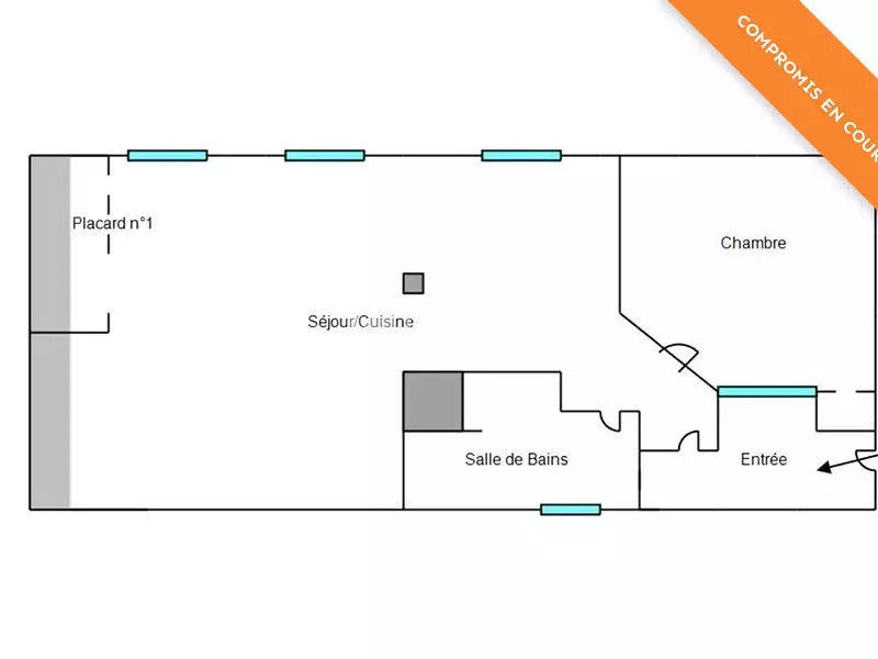 Appartement, 46 m²
