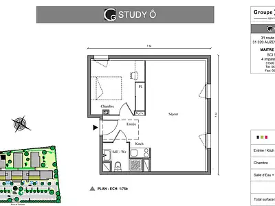 Appartement, 43,85 m²