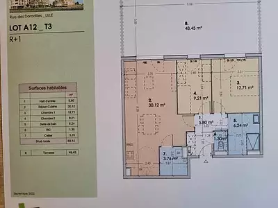 Appartement, 69 m²