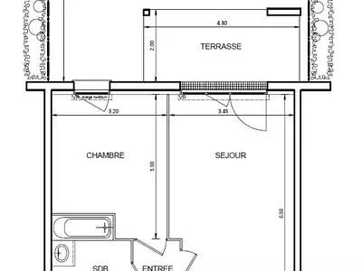 Appartement, 41,85 m²
