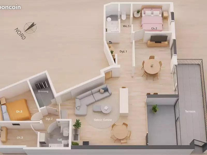 Appartement, 138 m²