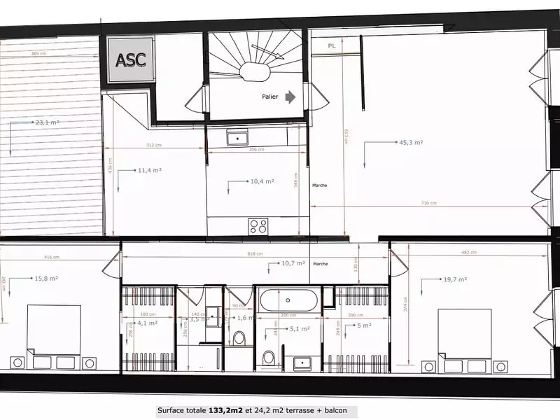 Appartement, 128 m²