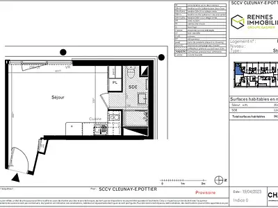 Appartement, 24,5 m²