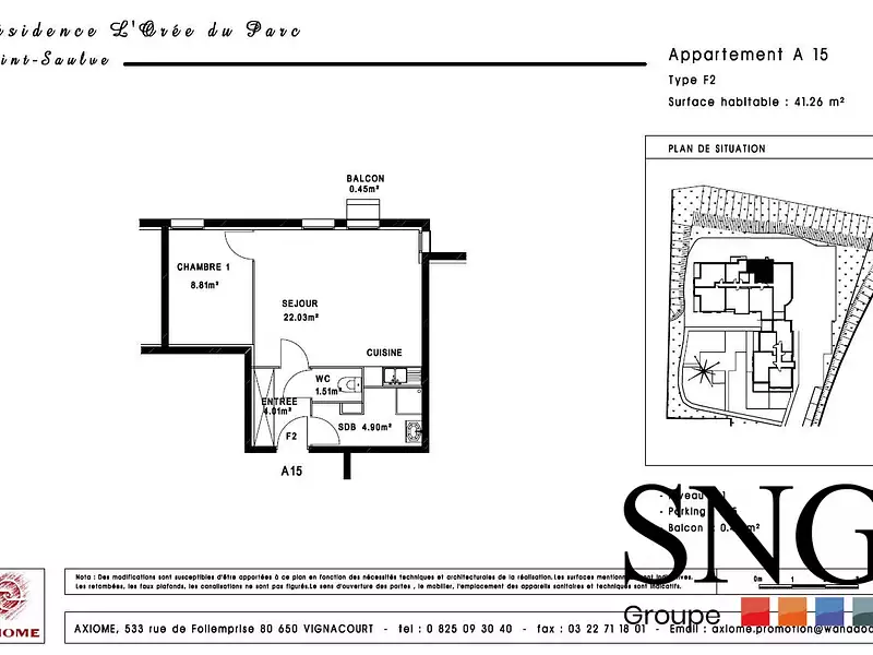Appartement, 40,88 m²