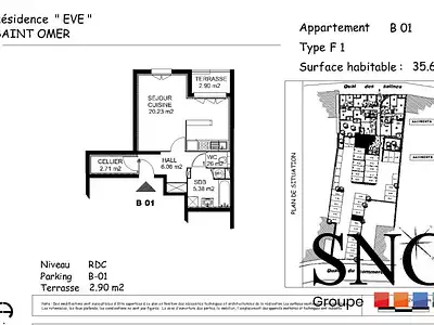 Appartement, 35,64 m²