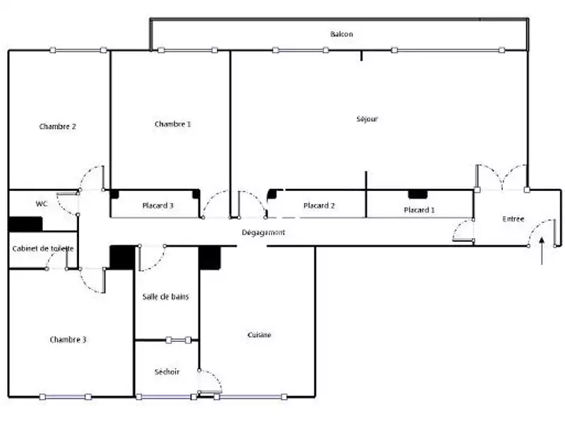 Appartement, 93,27 m²