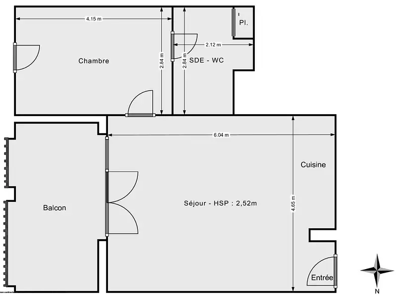 Appartement, 43 m²
