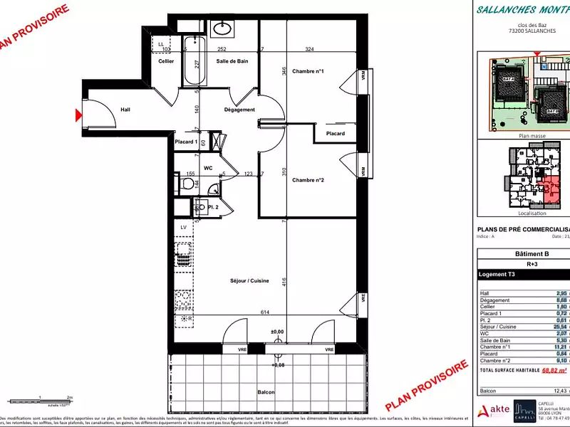 Appartement, 68,82 m²