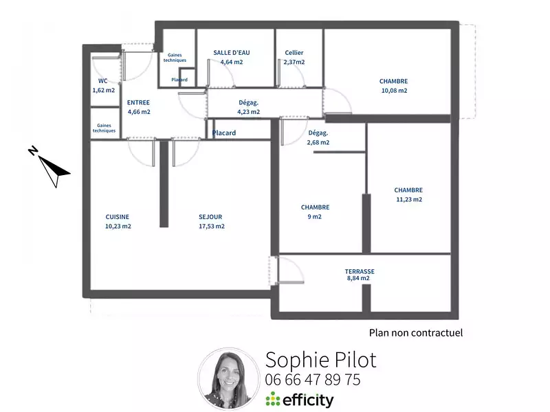 Appartement, 78 m²