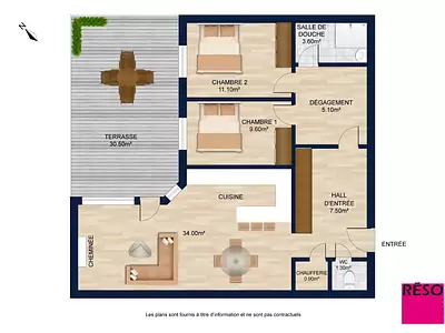 Appartement, 73,1 m²