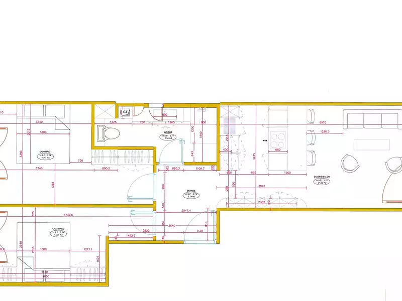 Appartement, 65 m²