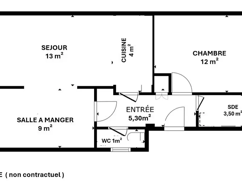 Appartement, 47,33 m²