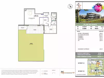 Appartement, 69,39 m²