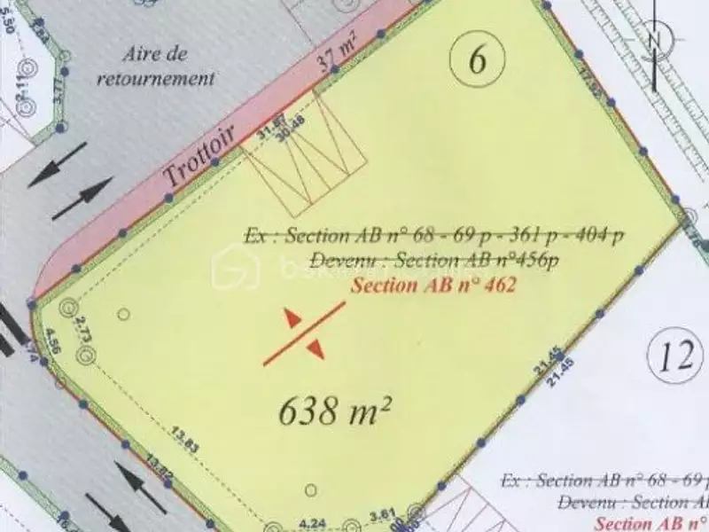 Terrain, 638 m²