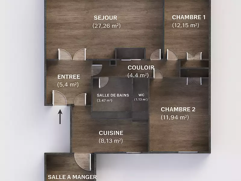 Appartement, 81,12 m²