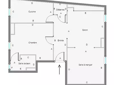 Appartement, 57 m²