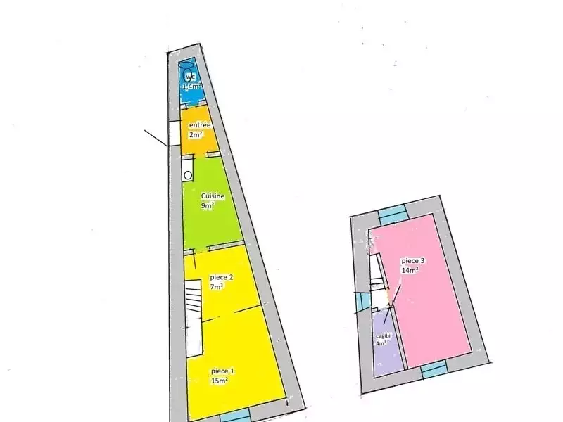 Immeuble, 55 m²