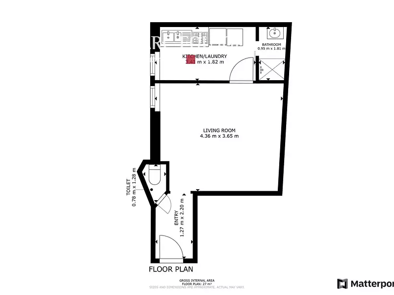 Appartement, 24,15 m²