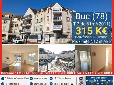 Appartement, 61,5 m²