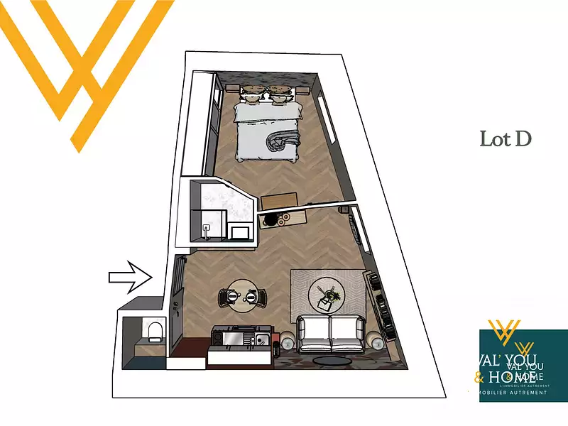 Appartement, 27,3 m²